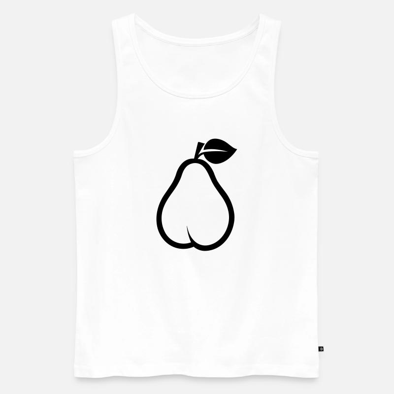 Birne - Männer Premium Bio Tank Top - Weiß