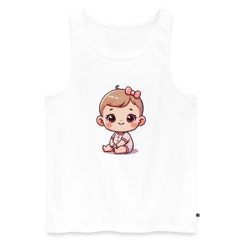 Bébé - Débardeur bio Premium Homme - blanc - Devant - Michal (187cm)