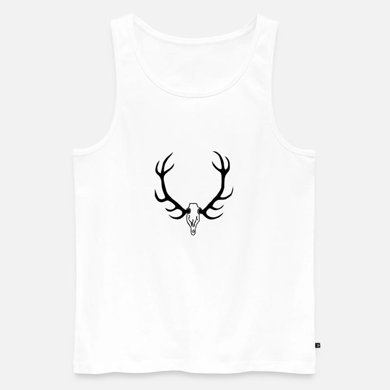 fellforst_geweih - Männer Premium Bio Tank Top - Weiß