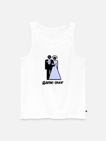 Wedding Game Over - Men's Premium Organic Tank Top - white