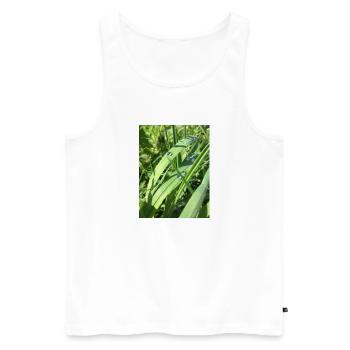 Raindrop - Männer Premium Bio Tank Top - Weiß - Vorne - Michal (187cm)