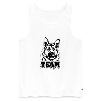 TEAM GERMAN SHEPHERD Wilsigns Hundesport Hunde - Männer Premium Bio Tank Top - Weiß - Vorne - AI Model Male 178 light (178cm)