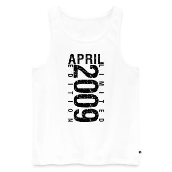 Birthday April 2009 April born in April 2009 - Men's Premium Organic Tank Top - white - Front - Michal (187cm)