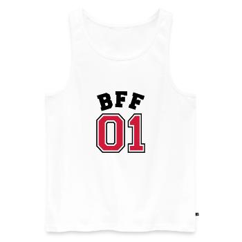 BFF 01 - Best friend forever 01 - Bester Freund - Débardeur bio Premium Homme - blanc - Devant - Michal (187cm)