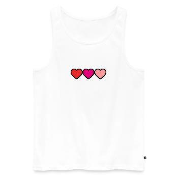 50. 50 JAHRE. 50-JÄHRIGES JUBILÄUM. 50-JÄHRIGES JUBILÄUM. - Männer Premium Bio Tank Top - Weiß - Vorne - Michal (187cm)