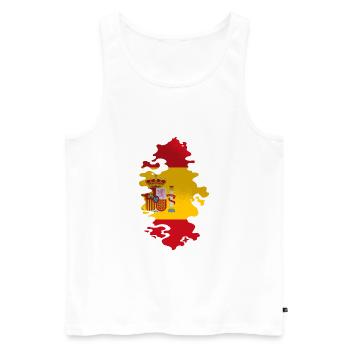 Spain Flag Vintage Spanish Flag Used Look - Men's Premium Organic Tank Top - white - Front - Michal (187cm)