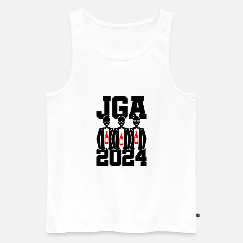 Junggesellenabschied 2024 - Männer Premium Bio Tank Top - Weiß