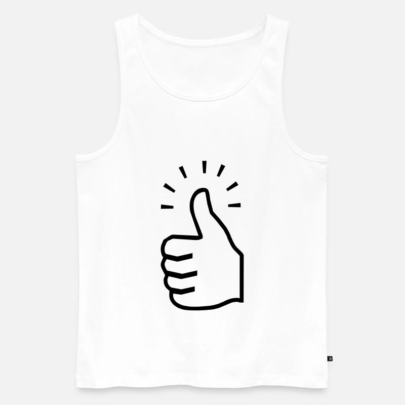 Daumen hoch - Männer Premium Bio Tank Top - Weiß