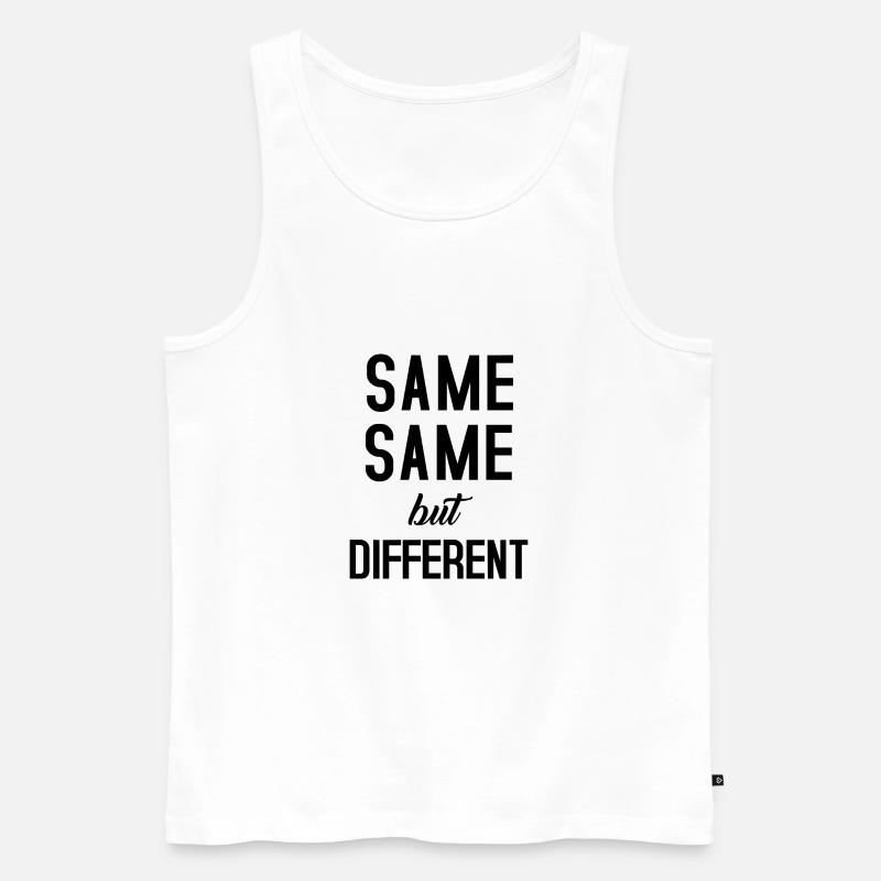 Same Same - Men's Premium Organic Tank Top - white