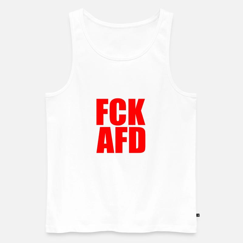 Fck afd - Männer Premium Bio Tank Top - Weiß