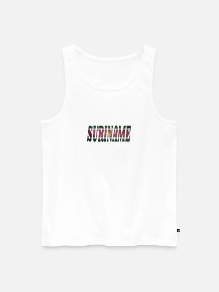Suriname - Men's Premium Organic Tank Top - white