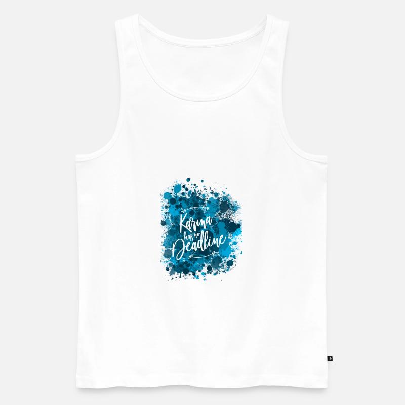 Karma Deadline - Männer Premium Bio Tank Top - Weiß