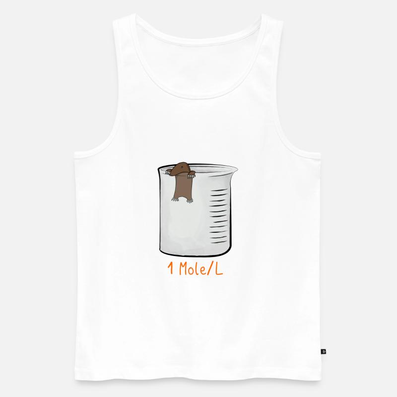 1 Mole per Liter - Männer Premium Bio Tank Top - Weiß