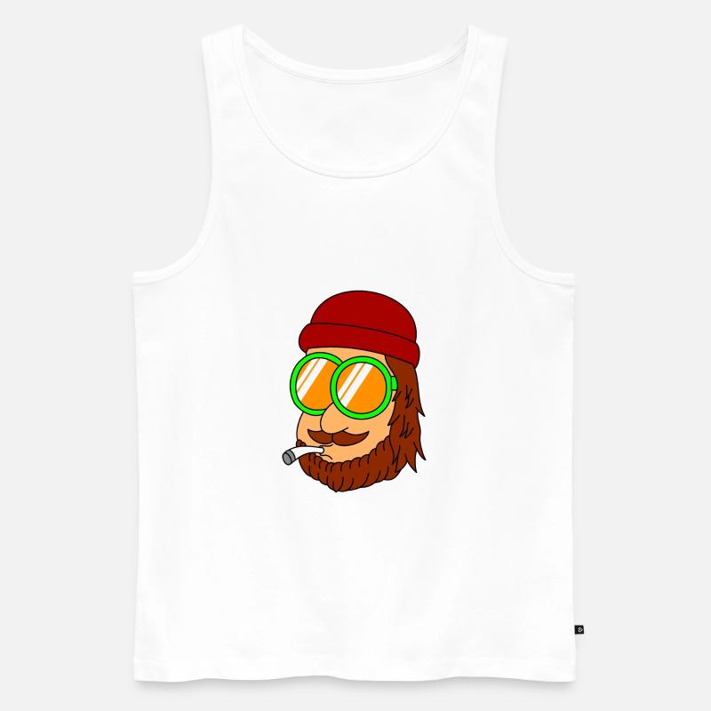 Chill Dude - Männer Premium Bio Tank Top - Weiß