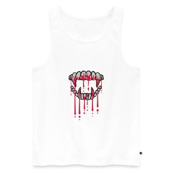 Gouttes de sang vampire - Débardeur bio Premium Homme - blanc - Devant - Michal (187cm)
