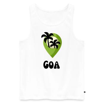 GOA T-Shirts Sweats à capuche Idée cadeau Inde Voyageurs - Débardeur bio Premium Homme - blanc - Devant - Michal (187cm)