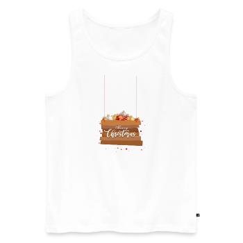 merry Christmas 10 - Männer Premium Bio Tank Top - Weiß - Vorne - Michal (187cm)