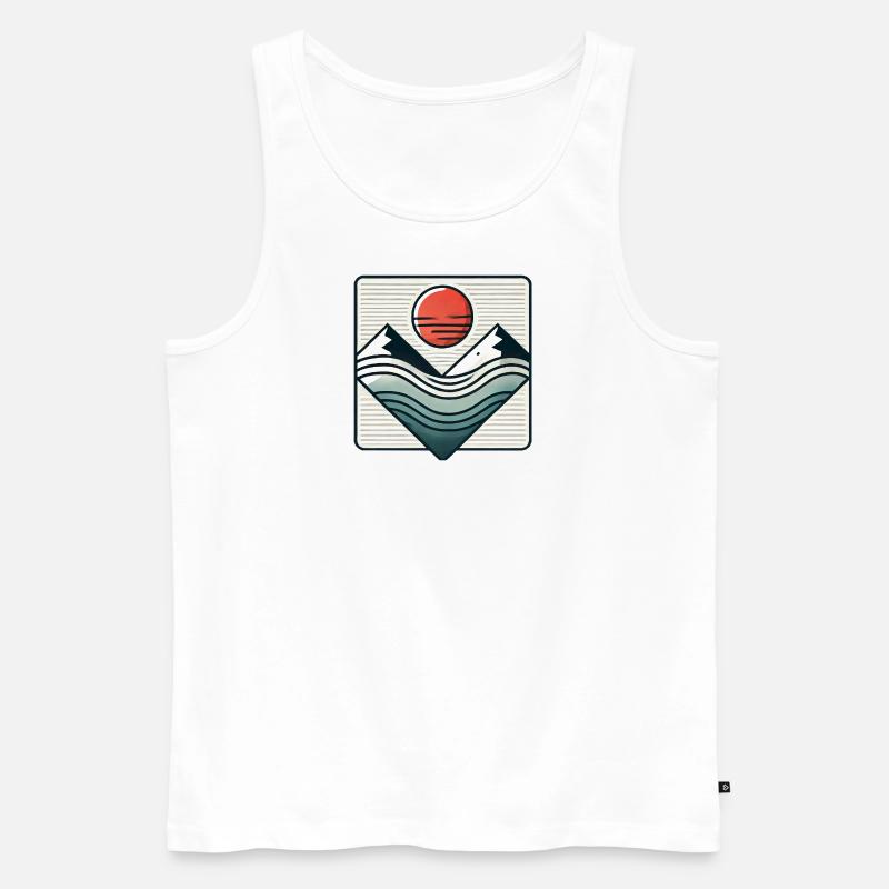 Sonne, Berge, Meer - Männer Premium Bio Tank Top - Weiß