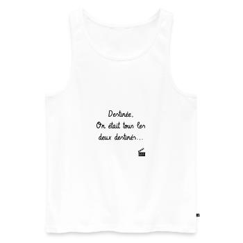 Destinée, on était tous les 2 destinés. Père Noël - Débardeur bio Premium Homme - blanc - Devant - Michal (187cm)