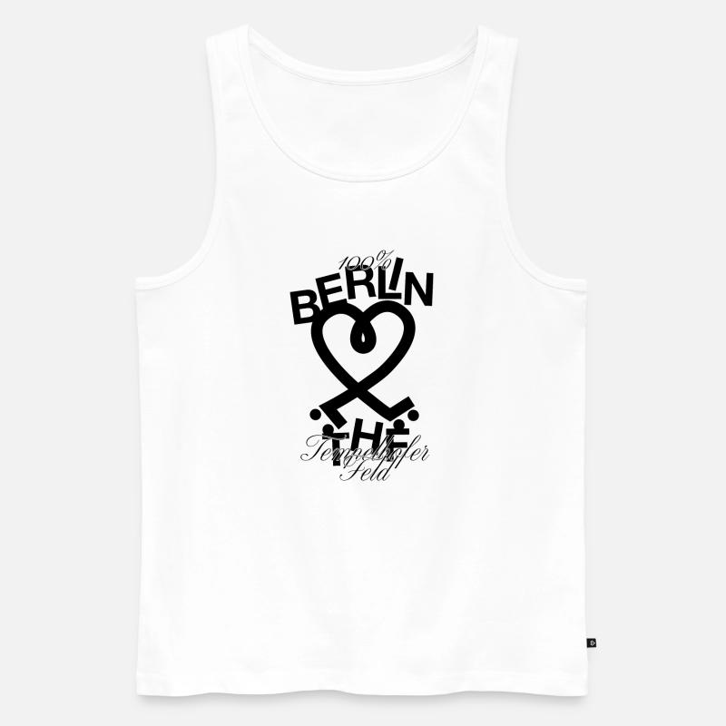 Tempelhofer Feld Skate - Männer Premium Bio Tank Top - Weiß