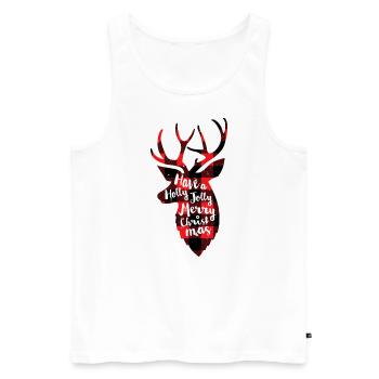 Haben Sie eine Holly Jolly Frohe Weihnachten - Männer Premium Bio Tank Top - Weiß - Vorne - AI Model Male 178 light (178cm)