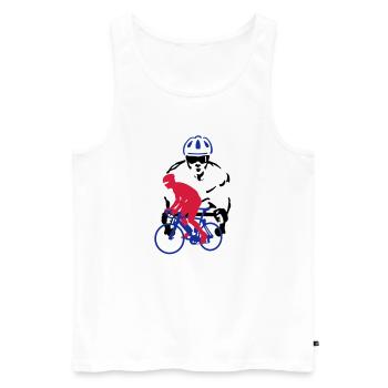 Rennrad - Débardeur bio Premium Homme - blanc - Devant - AI Model Male 178 light (178cm)