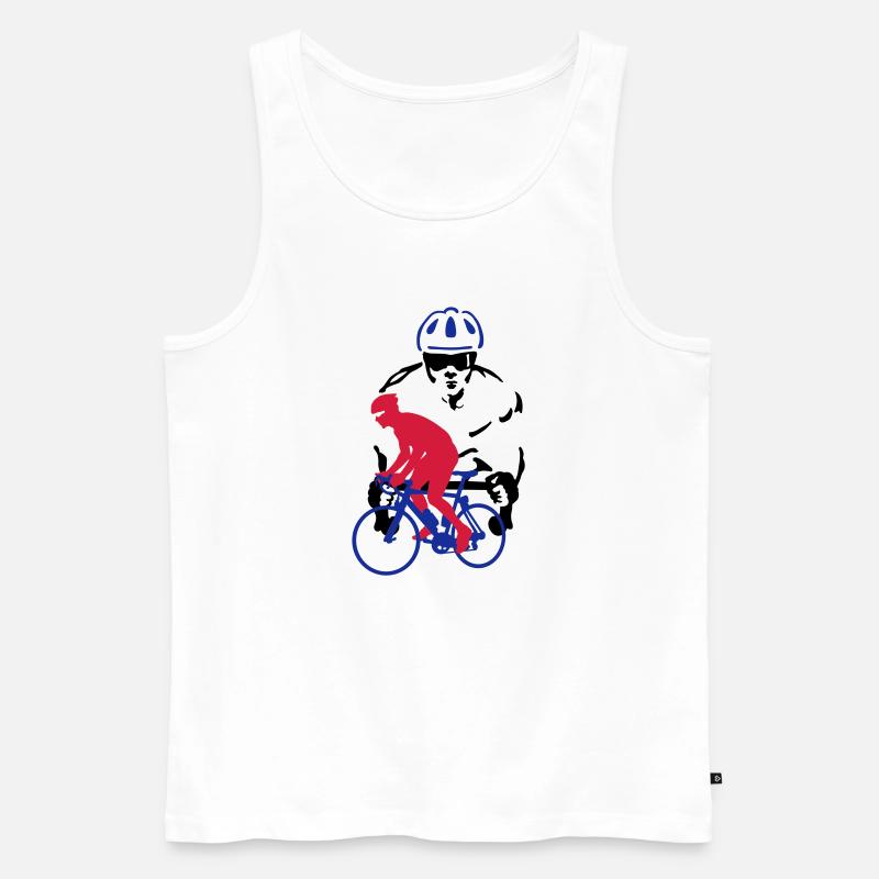 Rennrad - Männer Premium Bio Tank Top - Weiß