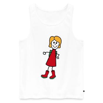 Femme - Débardeur bio Premium Homme - blanc - Devant - Michal (187cm)