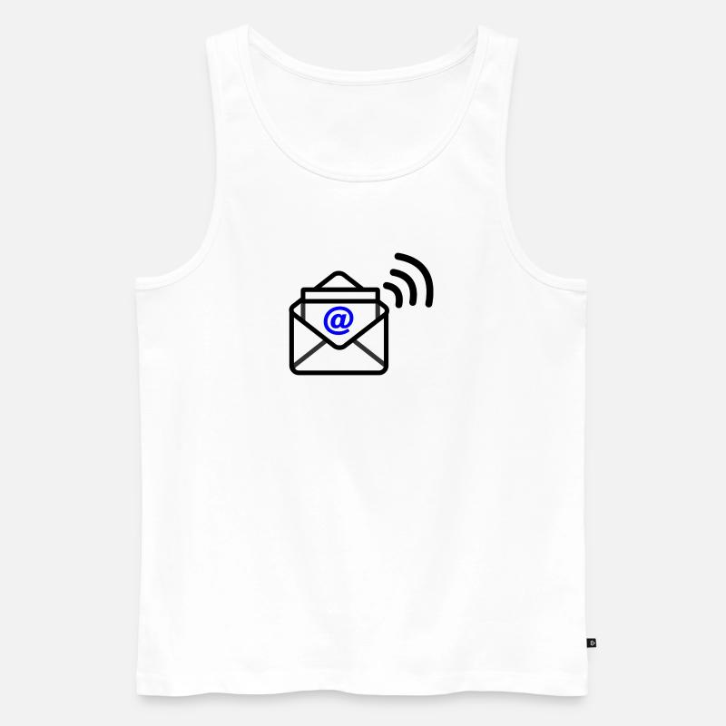 Logo E-Mail - Männer Premium Bio Tank Top - Weiß