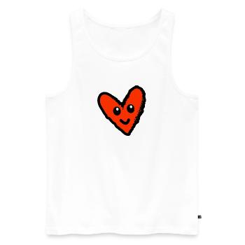 GERADE VERHEIRATET. Junggesellinnenabschied. VALENTINSTAG. PAAR - Männer Premium Bio Tank Top - Weiß - Vorne - Michal (187cm)