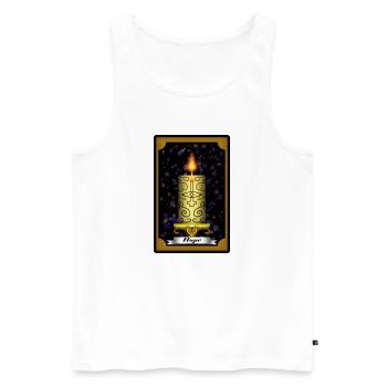Carte de Tarot "Hope" - Débardeur bio Premium Homme - blanc - Devant - Michal (187cm)