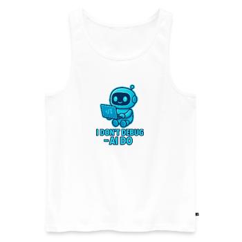 KI Debug: AI übernimmt das Debuggen - Männer Premium Bio Tank Top - Weiß - Vorne - AI Model Male 178 light (178cm)
