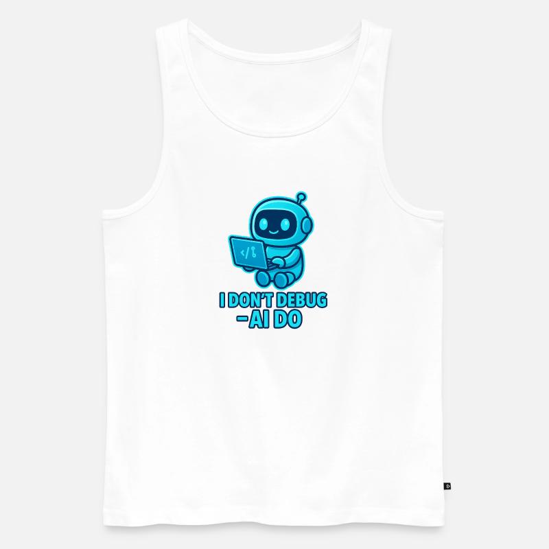 AI Debug: AI takes over debugging - Men's Premium Organic Tank Top - white