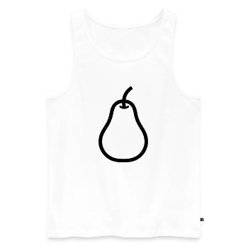 Birne - Männer Premium Bio Tank Top - Weiß - Vorne - Michal (187cm)