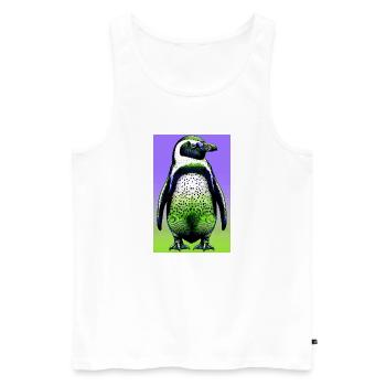 penguin - Men's Premium Organic Tank Top - white - Front - Michal (187cm)