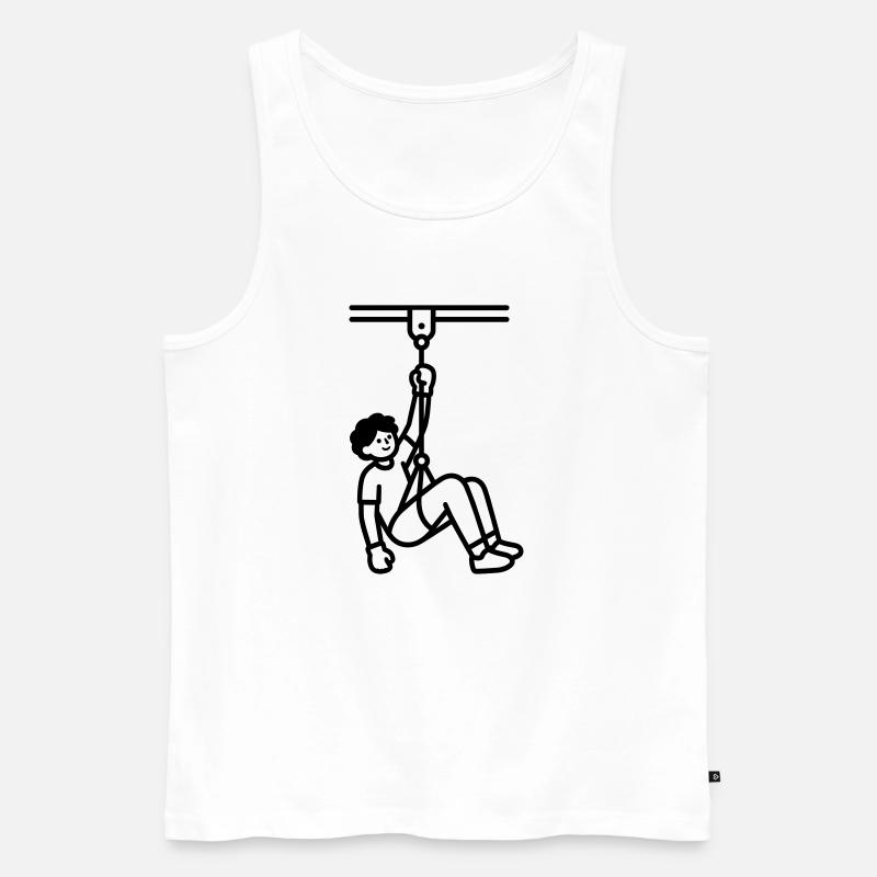Seilrutschen - Männer Premium Bio Tank Top - Weiß