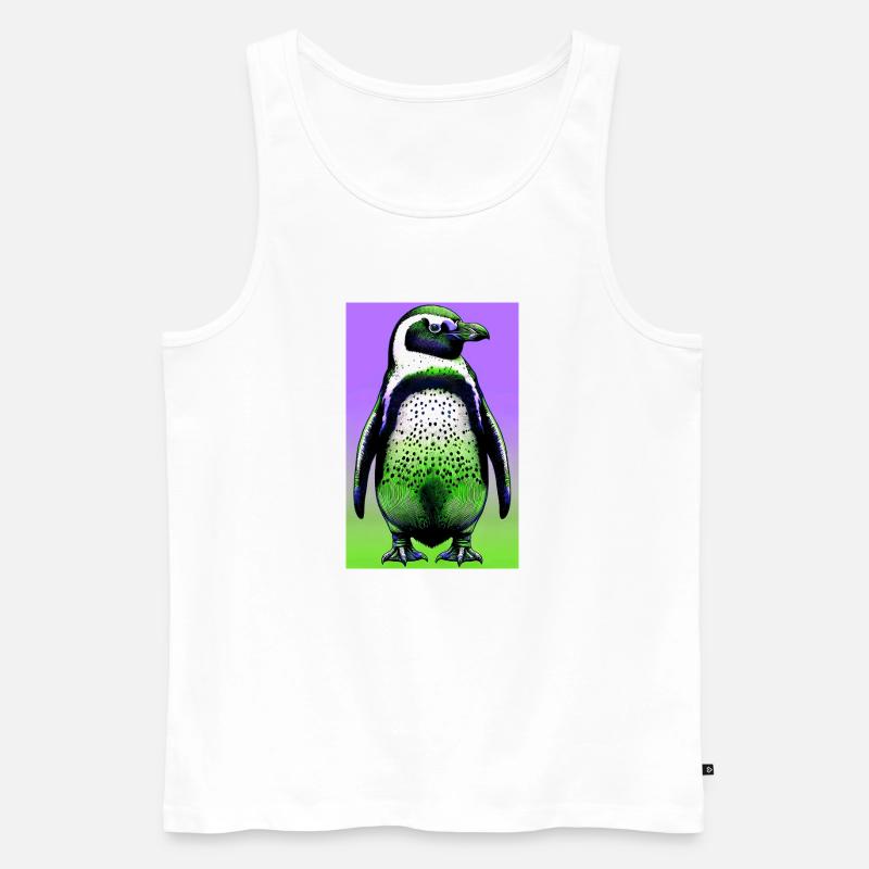 Pinguin - Männer Premium Bio Tank Top - Weiß