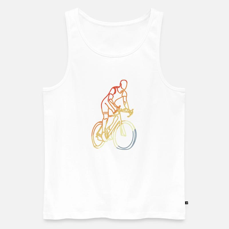 Radfahrer Retro - Männer Premium Bio Tank Top - Weiß