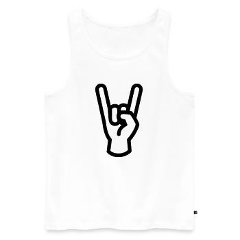 rock - Débardeur bio Premium Homme - blanc - Devant - Michal (187cm)