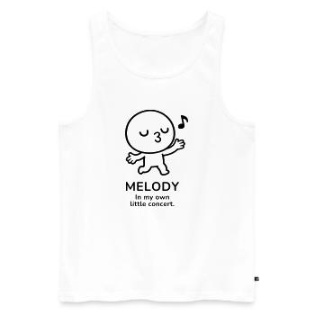 Melody – In My Own Little Concert | Music Mood - Männer Premium Bio Tank Top - Weiß - Vorne - Michal (187cm)