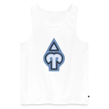 Zodiac Tribal Aries and Fire - Men's Premium Organic Tank Top - white - Front - Michal (187cm)