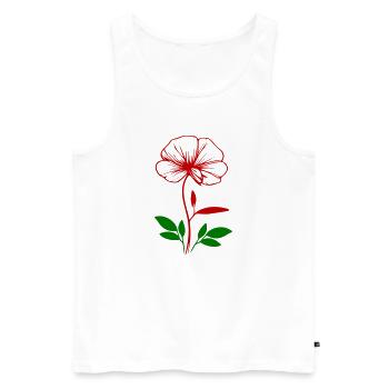 Pansy - Men's Premium Organic Tank Top - white - Front - Michal (187cm)
