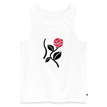 Roses - Débardeur bio Premium Homme - blanc - Devant - AI Model Male 178 light (178cm)