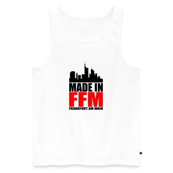 Made in Frankfurt - Männer Premium Bio Tank Top - Weiß - Vorne - AI Model Male 178 light (178cm)