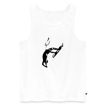 Kiter - Dead Man - Männer Premium Bio Tank Top - Weiß - Vorne - Michal (187cm)