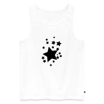 star - Men's Premium Organic Tank Top - white - Front - AI Model Male 178 light (178cm)