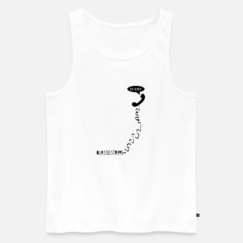 quasselstrippe - Männer Premium Bio Tank Top - Weiß