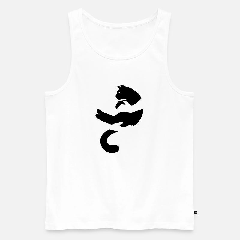 Katze - Männer Premium Bio Tank Top - Weiß