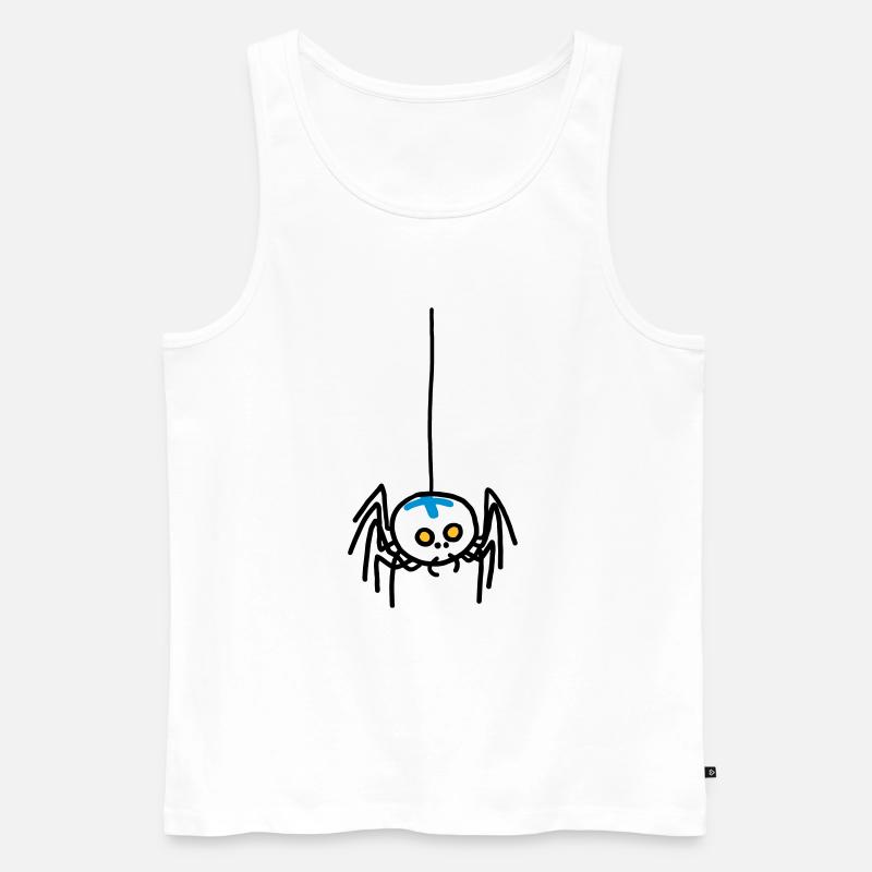 Kreuzspinne - Männer Premium Bio Tank Top - Weiß