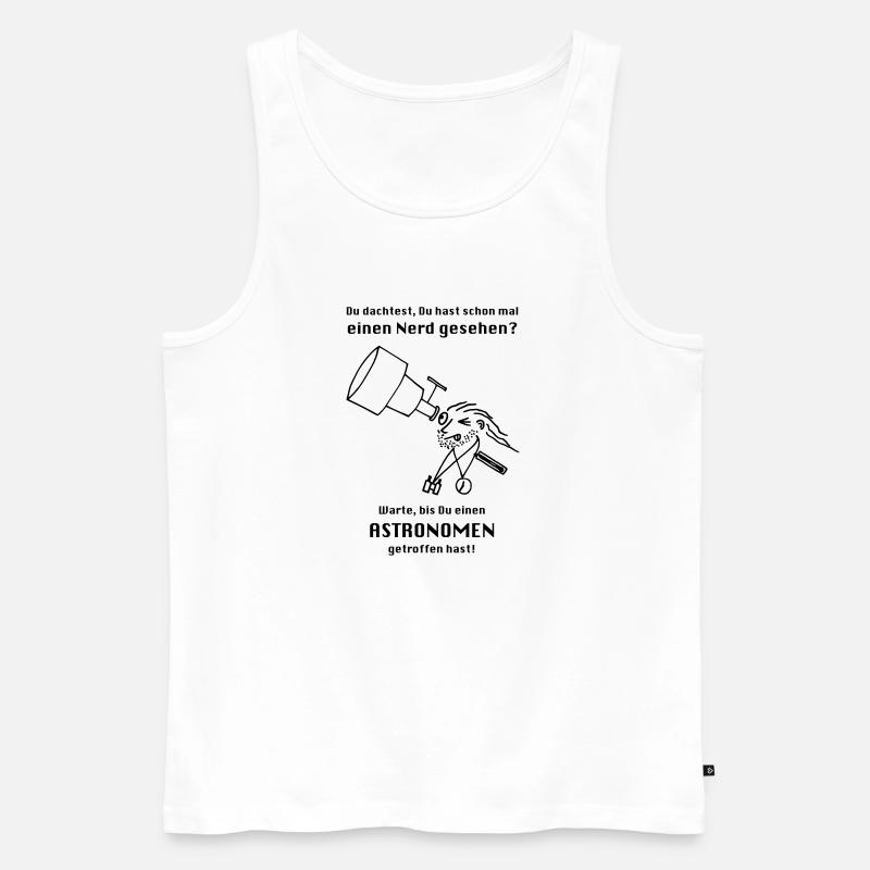 Astronom - Männer Premium Bio Tank Top - Weiß